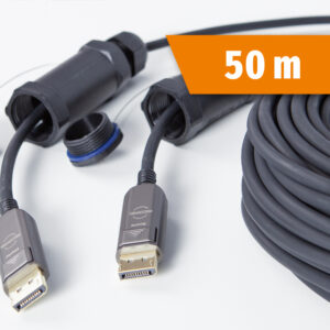 PANZERKABEL DisplayPort Kabel 8K 60Hz armiert mit Steckerschutz 50m