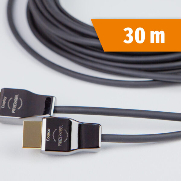PANZERKABEL HDMI 4K 60Hz Slim Kabel mit Metall-Armierung 30m