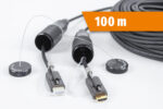 PANZERKABEL HDMI 2.1 PRO 100m, Verschraubung, Aluminium-Steckerschutz