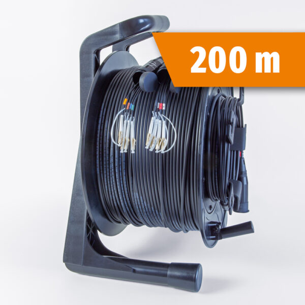 PANZERKABEL LWL PRO 8x LC Multimode 200m